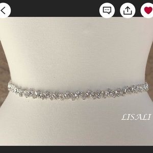 crystal sew-on belt sash